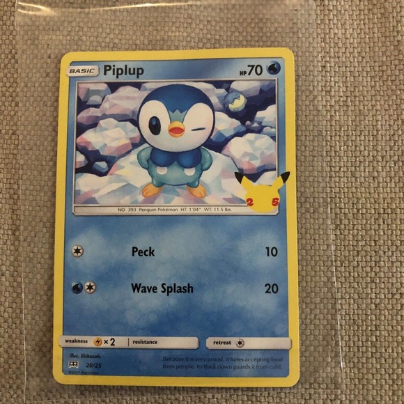 Piplup 20/25 Pokemon McDonald's 25th Anniversary Promo Card 2021 NM - Picture 1 of 4